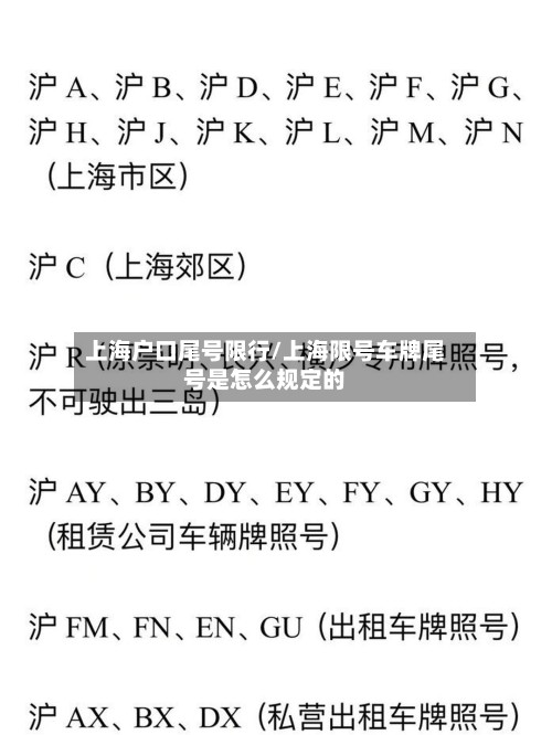 上海户口尾号限行/上海限号车牌尾号是怎么规定的-第2张图片