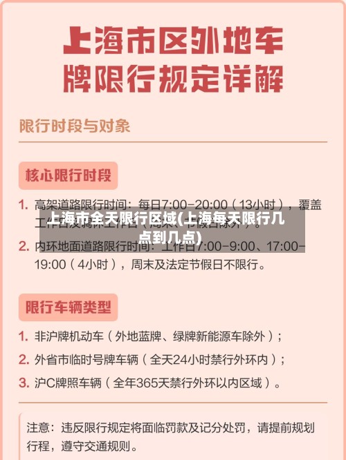 上海市全天限行区域(上海每天限行几点到几点)