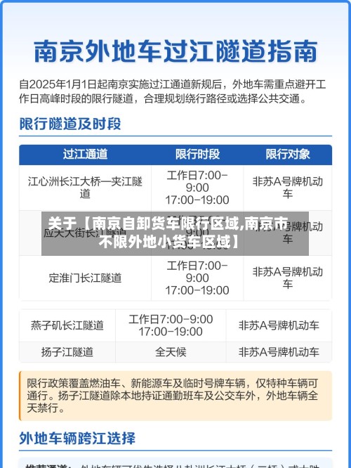 关于【南京自卸货车限行区域,南京市不限外地小货车区域】-第3张图片