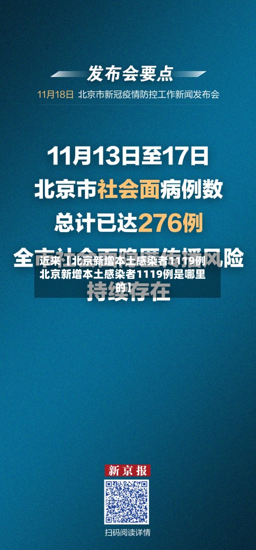 近来【北京新增本土感染者1119例北京新增本土感染者1119例是哪里的】